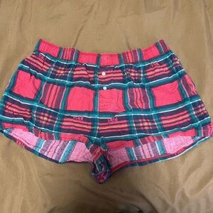 Plaid Women's Shorts - Pink and Green